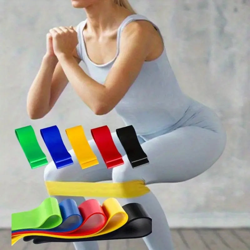 5pcs High-Elasticity Resistance Bands with Tubes - Heavy-Duty Stackable Fitness Bands Suitable for Yoga, Pilates, Strength Training | Men & Women, Home Gym, Plastic Deformation for Muscle Building & Burning, Multicolor (Tube Colors)