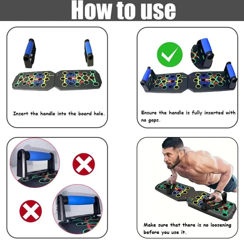 Multifunctional Push Up Trainer Board, Multifunctional Fitness Equipment with Ergonomic Design for Chest Muscle Strength Boost, Home Gym Workout Efficiency & Comfortable Exercise