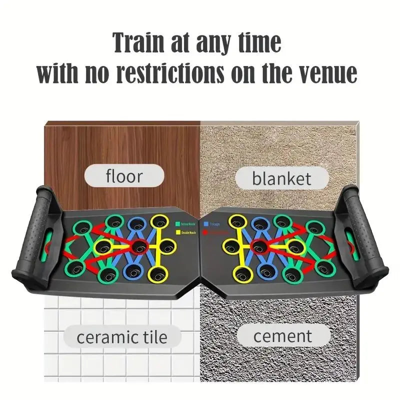 Multifunctional Push Up Trainer Board, Multifunctional Fitness Equipment with Ergonomic Design for Chest Muscle Strength Boost, Home Gym Workout Efficiency & Comfortable Exercise