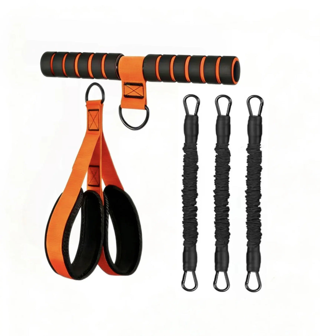 Adjustable Resistance Band Set with Padded Handles, Ft Straps & 90lb Dual-Layer Safety Bands - Portable Home Fitness Pedal Puller for Bodybuilding, Hand-Pulling, Multi-Exercise, Train Needs, Bodybuilding Resistance Bands, Hand-Pulling Resistance Bands